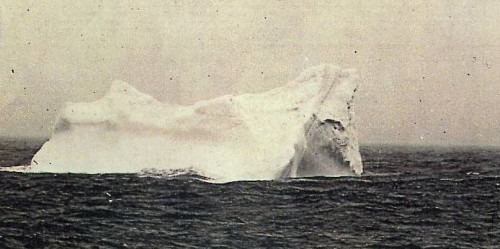 titanic hitting iceberg