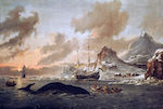 : ‘Dutch whalers near Spitsbergen’ by Abraham Storck 1690. Inventory number 2010.2102, collection National Maritime Museum, Amsterdam
