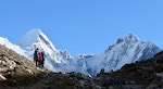 Trekkers hiking towards Mt. Everest. Photo credit: Ben Lowe, Unsplash