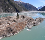 Tsunami scouring, Tracy Arm Fjord; photo credit: John Lyons/U.S. Geological Survey